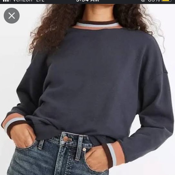 Madewell Cotton Studio Ringer Mockneck Sweatshirt - Picture 3 of 4